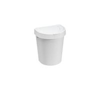 Poubelle de cuisine avec 2 couvercles basculant 10 litres - Blanc