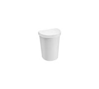 Poubelle de cuisine avec 2 couvercles basculant 25 litres - Blanc