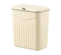 Poubelle de cuisine avec couvercle Pour La Cuisine | Porte de placard murale suspendue, rangement créatif, toilettes, salle de bains, panier à papier Papelera(YELLOW)