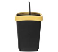 Poubelle de cuisine - Bac de tri des déchets 25 l - Couvercle basculant - Recyclage - 1 pièce - Noir/Jaune