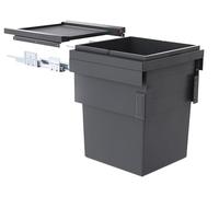 Poubelle de cuisine coulissante encastrable 55L Hailo Cargo Synchro