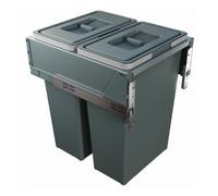 Poubelle de cuisine coulissante - grande capacité - Block 2.0 - L 450 mm - 2 x 35 litres ELLETIPI