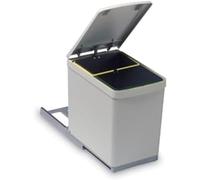 Poubelle de cuisine coulissante pour tri sélectif avec 2 compartiments de 7,5 l chacun, modèle 283