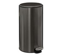 Poubelle de Cuisine en Métal "Delta" 30L Inox Noir