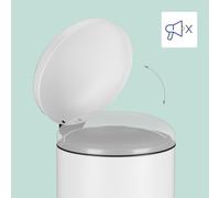 Poubelle de cuisine en métal et plastique 30 L, pédale