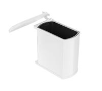 Poubelle de cuisine encastrable sous évier 2 bacs 16L Hailo AS Duo - Blanc | de 450 mm de large avec porte tournante