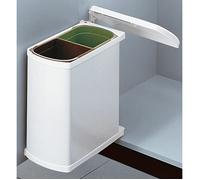 Poubelle de cuisine encastrable sous évier 2 bacs 16L Hailo AS Duo Coloris - Blanc