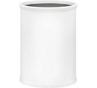 Poubelle de cuisine - forme ronde - 13 litres - panier métallique - finition laquée blanche