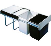 Poubelle de cuisine Hailo à encastrer, pour armoires d'au moins 40 cm de largeur, 2 bacs de 18 L, tri sélectif