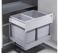 Poubelle de cuisine Hailo à encastrer, pour armoires d'une largeur minimale de 60 cm, avec système d'ouverture automatique