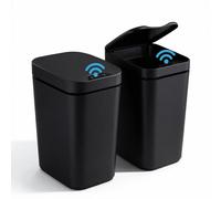Poubelle de cuisine - Lot de 2 - 12 litres - Capteur - Couvercle automatique soft-close - IPX5 étanche