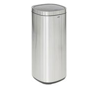 FIVE Simply Smart - Poubelle de Cuisine Ouverture Pression "Inox" 50L Argent Gris G
