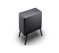 Poubelle de Cuisine Poubelle à pédale Poubelle de Tri 40L 2 Compartiments Noir