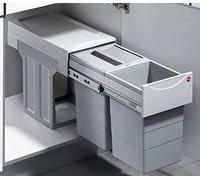 Poubelle de cuisine tri sélectif 2 bacs encastrable 30L (15+15) Hailo Tandem