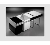 Poubelle de cuisine tri sélectif 2 bacs encastrable 36L (18+18) Hailo Raumspar Tandem