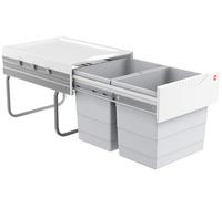 Poubelle de cuisine tri sélectif 2 bacs encastrable 40L (18+18) Hailo Raumspar Tandem