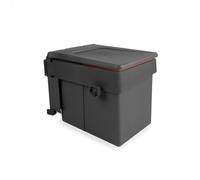 Emuca - Poubelles de Porte de Meuble, Compartiment de déchets, conteneur de 15L avec Couvercle Automatique et Fixation à la Porte