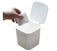 Poubelle de rangement moderne - Petite poubelle pour une utilisation sur table | Design peu encombrant avec couvercle amovible, acier inoxydable et matériaux ABS, idéale pour comptoirs de cuisine