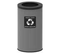 Poubelle de recyclage Alda Eko 75 l - Noir
