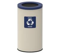 Poubelle de recyclage Alda Eko Nord blanche 75 l - Jaune