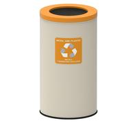Poubelle de recyclage Alda Eko Nord blanche 75 l - Jaune