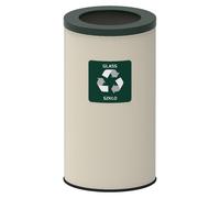 Poubelle de recyclage Alda Eko Nord blanche 75 l - Vert