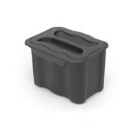 Emuca - Poubelle de recyclage auxiliaire, Petit seau Recycle 5 L pour la cuisine, Plastique gris anthracite, 1 u