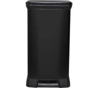 Poubelle de recyclage en métal - 50 litres - Touch Deko - Noir - Poubelle pour déchets végétaux