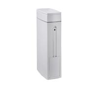 Poubelle de salle de bain avec couvercle | Poubelle de salle de bain | 4,5 litres avec brosse et couvercle rabattable | plastique, moderne, compact | Seau hygiénique pour Caravna, cuisine, chambre