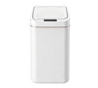 Poubelle de salle de bain avec couvercle | Poubelle intelligente sans contact | Poubelle carrée | Pour bureau, chambre à coucher, salon, hôtel, appartement et toilettes