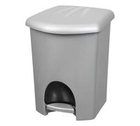 Poubelle de salle de bain avec pédale 16 litres - Argent