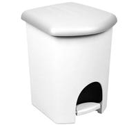 Poubelle de salle de bain avec pédale 16 litres - Blanc