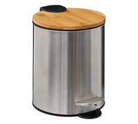Poubelle de Salle de Bain Bambo 3L Argent