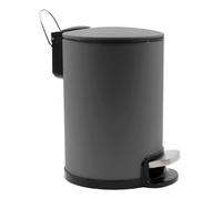 Poubelle de Salle de Bain en Métal Metaline 3L Anthracite