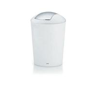 Kela Poubelle de salle de bain Marta 22301 5 L Chrome-Blanc