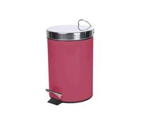 Paris Prix – Poubelle de salle de bain Metalia – 3 L – Framboise