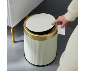 Poubelle De Salle De Bain Push Glint - 8L - Doré