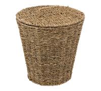 Five Poubelle de salle de bain Seagrass avec couvercle 9 L Naturel