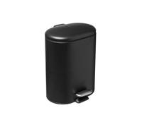 5five Poubelle de salle de bain Siliflex métal 6 L soft close Noir