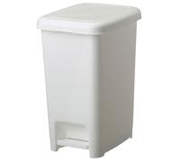 Poubelle de salle de bains à pédale 15L Plastique blanc