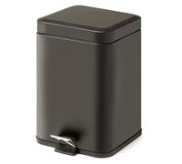 POUBELLE DE SALLE DE BAINS EN ALUMINIUM NOIR MAT 5L ARTEMISIA