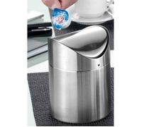 Poubelle de table - Esemeyer - Swing - Acier inoxydable brossé - Couvercle basculable - 170 mm de hauteur