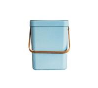 Kitchen Move Poubelle de table BAT-G3140B Boden – seau à compost, poignée en bambou – 5 L Bleu