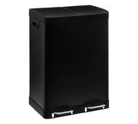 Poubelle de Tri 2 Bacs en Métal Ariane 30L Noir