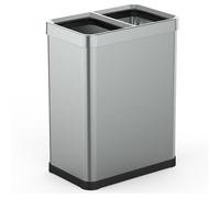 Poubelle de tri open top inox tallin 2x30l