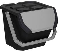 Poubelle de tri 24l en plastique noir - 5 five simply smart