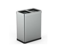 Poubelle de tri open top inox tallin 2x30l