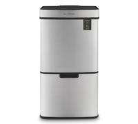 Les Collectors N°1012, poubelle à capteur Capacité 69 L, acier inoxydable brossé