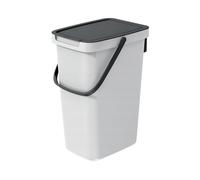 Keden Systema Q Poubelle de tri des déchets avec couvercle et anse (12 l, gris cendré)