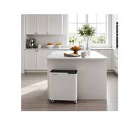 Poubelle de tri ECOBOX 60 L, Design compact sur roulettes, DON HIERRO. Noir